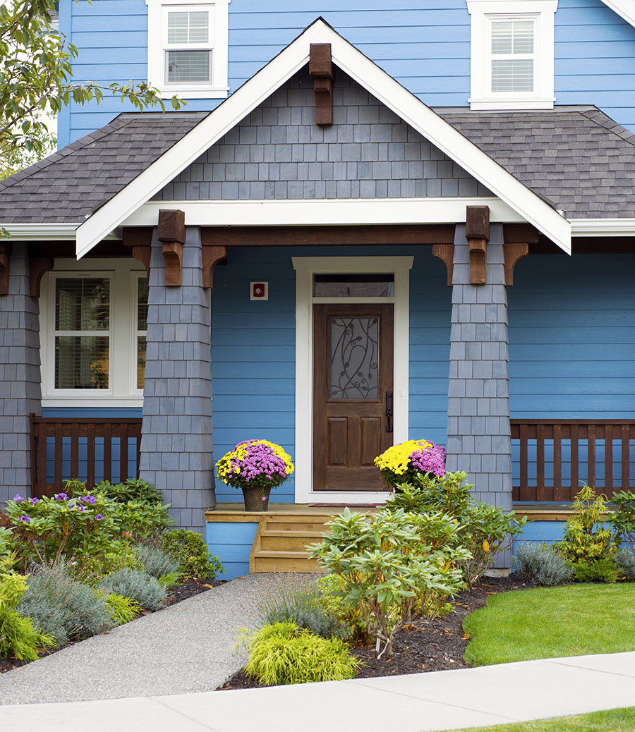 Front of a home after a home inspection was performed